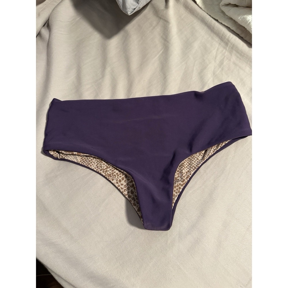 Acacia Purple Bikini Bottoms Brown Python Snake Resort Beach Swim
